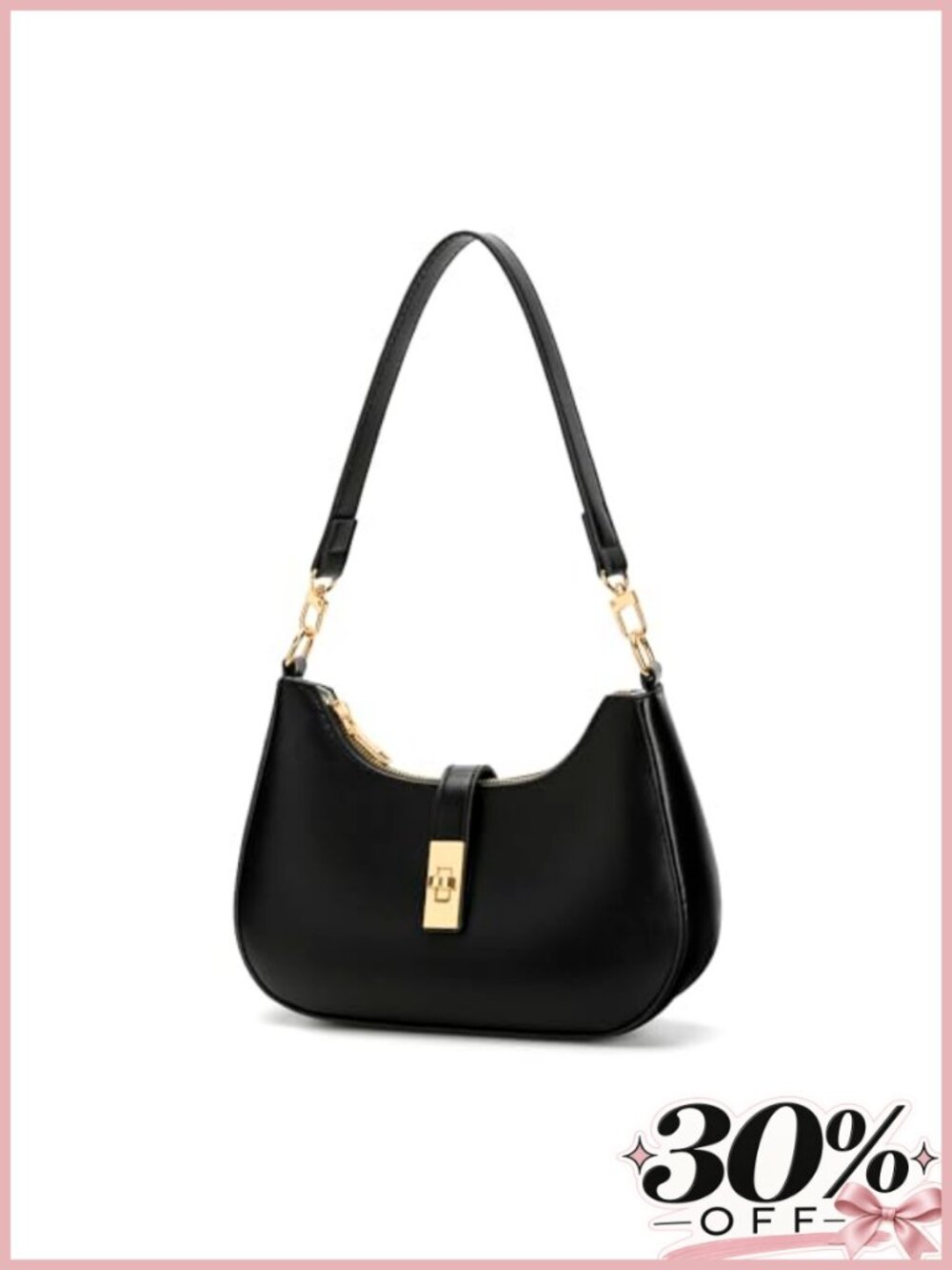 Hobo Shoulder Bag Faux Leather Crossbody Purse Convertible Chain Strap